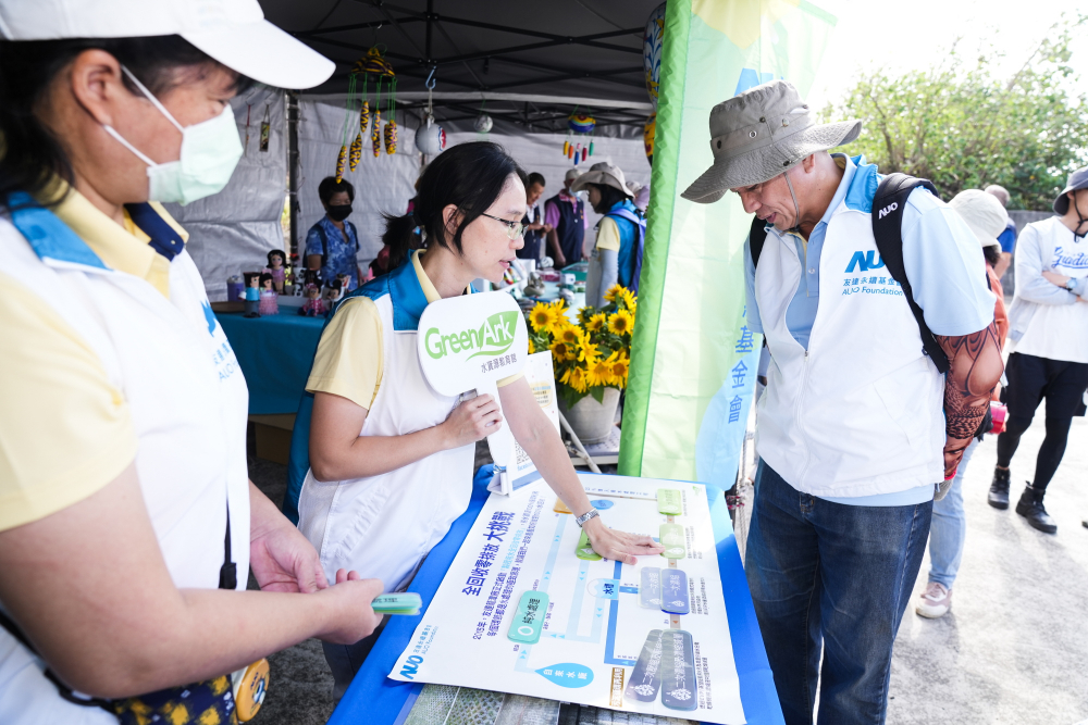 2023年友達永續基金會Ocean Party活動攜手社會企業及地方創生團體，策展食衣行等循環再生環教市集，及電動巴士接駁等低碳活動設計，打造減塑低碳的永續淨灘活動