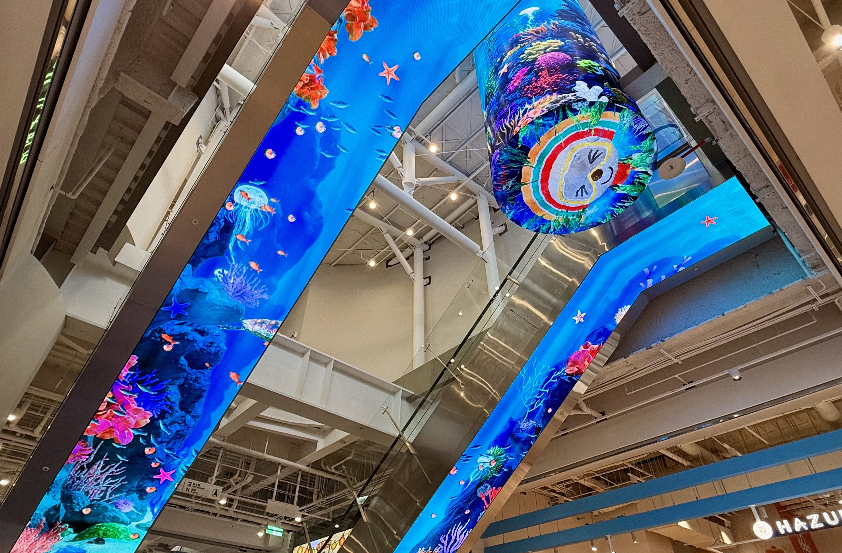 達擎與傑可達整合先進顯示技術與軟硬體應用服務，提供一系列大型LED顯示解決方案，為全新改裝開幕的「清水服務區」佈局嶄新視覺體驗。